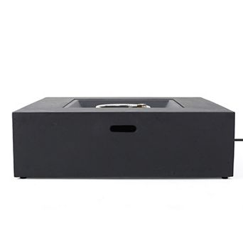 Trikiousd 40" Square Propane Fire Pit Table 50000 BTU Concrete Outdoor Fire Table