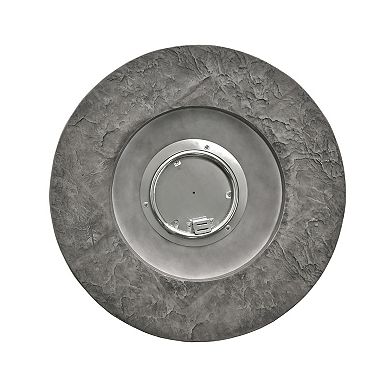 Trikiousd 32" Round Propane Fire Pit Table 40000 BTU Concrete Outdoor Fire Table