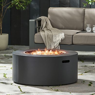 Trikiousd 32" Round Iron Propane Fire Pit 40000 BTU Outdoor Fire Table