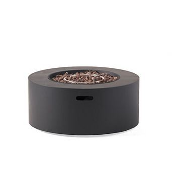Trikiousd 32" Round Iron Propane Fire Pit 40000 BTU Outdoor Fire Table