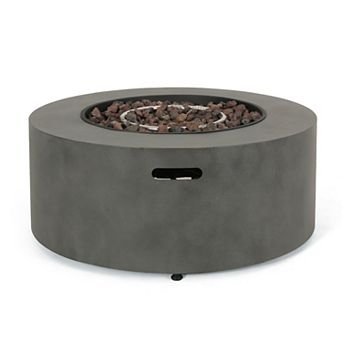 Trikiousd 32" Round Iron Propane Fire Pit 40000 BTU Outdoor Fire Table