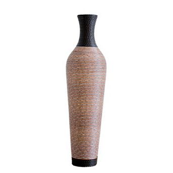 Trikiousd 39.4" Tall Handcrafted Floor Vase Decorative PVC Boho Home Accent