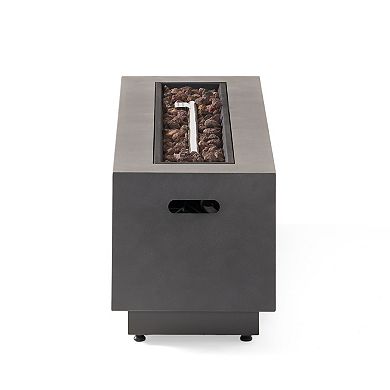 Trikiousd 48" Propane Fire Pit Table 50000 BTU Rectangular with Tank Holder