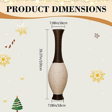 Trikiousd 39" Tall Floor Vase Artificial Rattan Decorative Home Accent