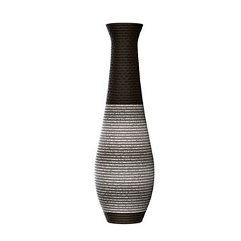 Trikiousd 39" Tall Artificial Rattan Floor Vase Dark Brown Home Decor Accent