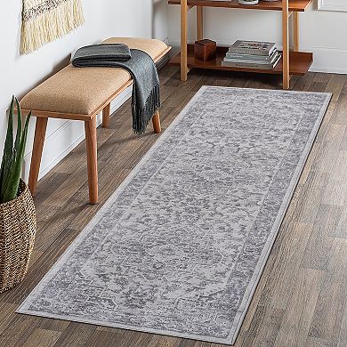 Trikiousd Oriental Area Rug Stain Resistant Non-Shedding Soft Indoor Carpet