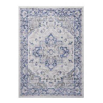Trikiousd Oriental Area Rug Stain Resistant Non-Shedding Soft Indoor Carpet