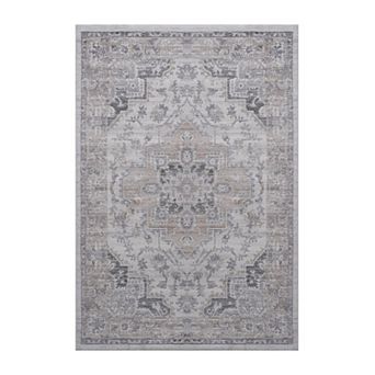 Trikiousd Oriental Area Rug Stain Resistant Non-Shedding Soft Indoor Carpet