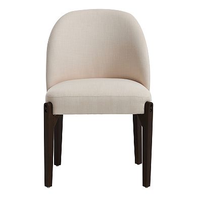 Trikiousd Wooden Dining Chairs Set of 2, Modern Fabric Upholstered Kitchen Chairs