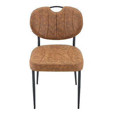 Trikiousd Dining Chairs Set of 2, Comfort-Touch Tech Fabric Upholstered Metal Legs