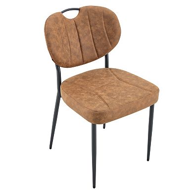 Trikiousd Dining Chairs Set of 2, Comfort-Touch Tech Fabric Upholstered Metal Legs