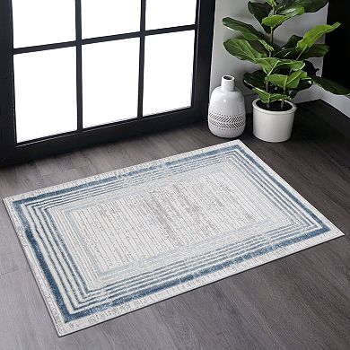 Trikiousd Oriental Area Rug Stain Resistant Non-Shedding Soft Indoor Carpet