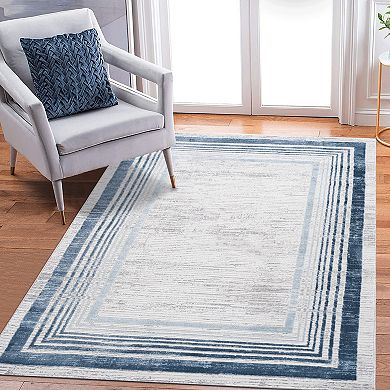 Trikiousd Oriental Area Rug Stain Resistant Non-Shedding Soft Indoor Carpet