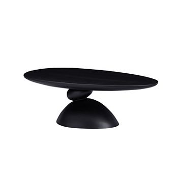 Trikiousd 47.27" Lucky Stone Coffee Table with Elliptical Top