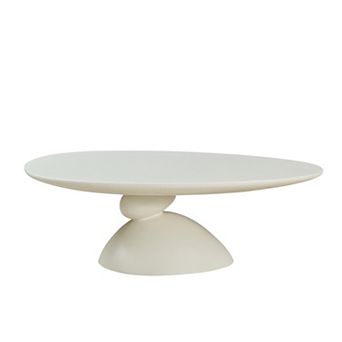 Trikiousd 47.27" Lucky Stone Coffee Table with Elliptical Top