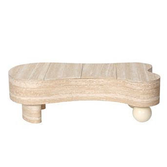 Trikiousd Irregular Coffee Table with Flip Top and Hidden Storage