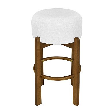 Trikiousd Classic Round-Seat 30" Tall Kitchen Counter Stools Breakfast Bar Stools, Set of 4