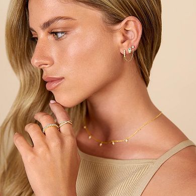 Chain Dangle Hoop Earrings