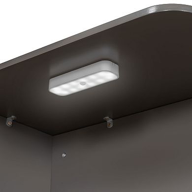 Trikiousd Twin Size L-Shaped Platform Bed Wood Corner Daybed with Trundle, Desk & LED Light