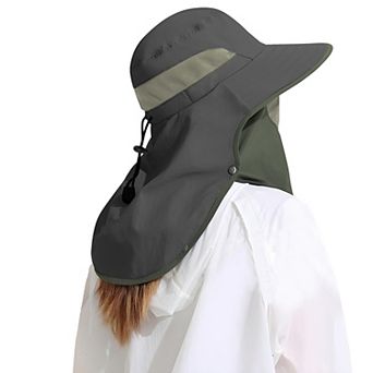 Kaelin Home Unisex UPF 50+ Sun Hat Detachable Neck Face Flap Foldable Visor for Fishing Outdoor