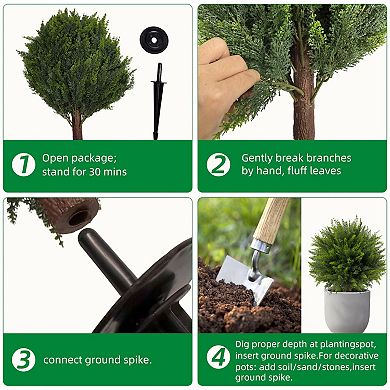Artificial Cedar Topiary Trees