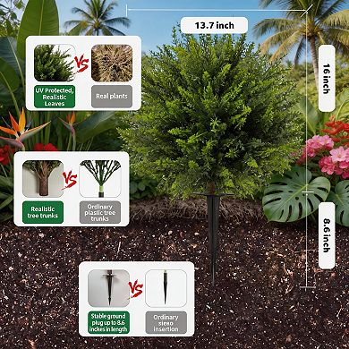Artificial Cedar Topiary Trees