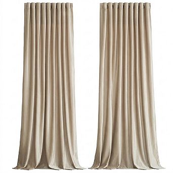 Velvet Blackout Curtains, Room Darkening Rod Pocket & Back Tab Panels