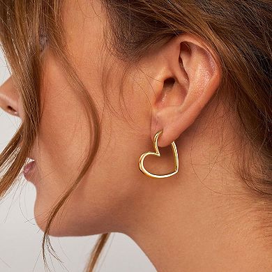 Lightweight Heart Hoop Earrings