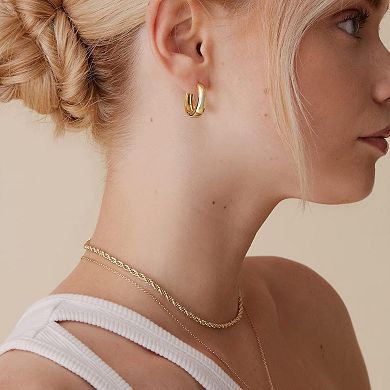 Thick Lightweight Hoop Earrings