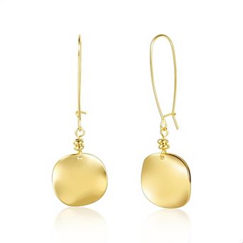 Circle Disc Dangle Earrings