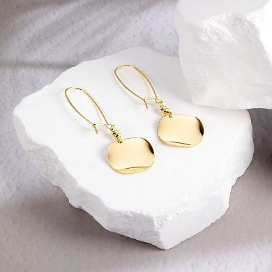 Circle Disc Dangle Earrings