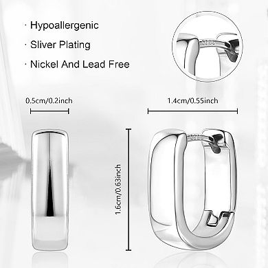 Small Thick Huggie Hoop Earrings