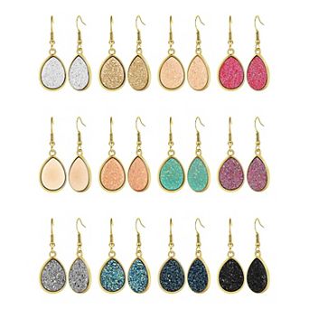 Faux Druzy Dangle Earrings