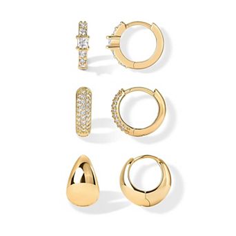 Triple Hoop Earrings Set