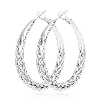 Thick Twisted Hoop Earrings