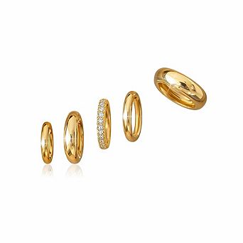 Trendy Hoop Earrings Set