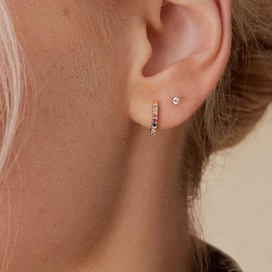 Womens Huggie Hoop Earrings