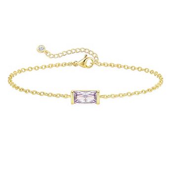 Womens Birthstone Charm Bracelet