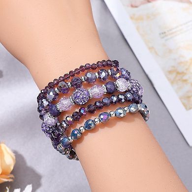 Crystal Beaded Bracelet Stack