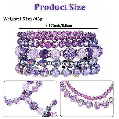 Crystal Beaded Bracelet Stack
