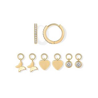 Charm Hoop Earrings Set