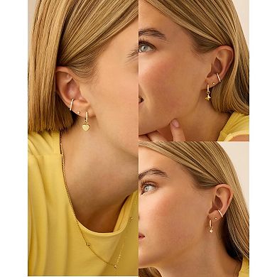 Charm Hoop Earrings Set