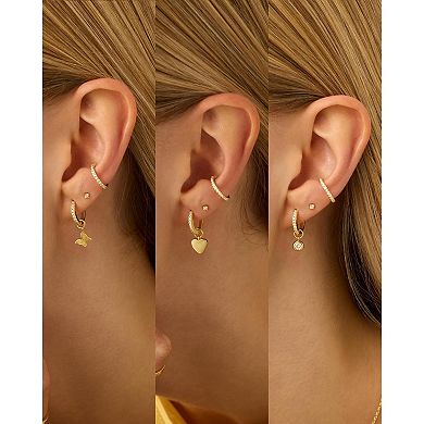 Charm Hoop Earrings Set