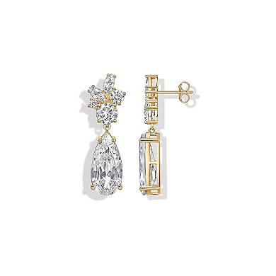 Long Cluster Drop Earrings