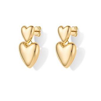 Chunky Heart Dangle Earrings