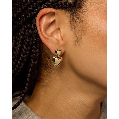 Chunky Heart Dangle Earrings