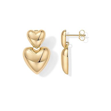 Chunky Heart Dangle Earrings