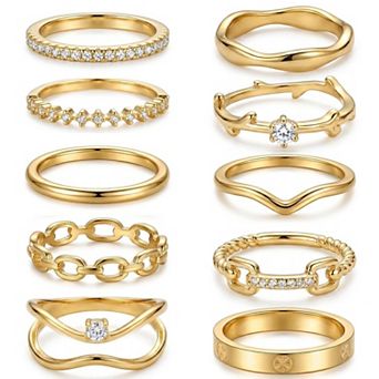 Thin Stackable Band Rings