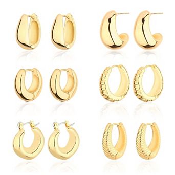 Thick Huggie Hoop Earrings