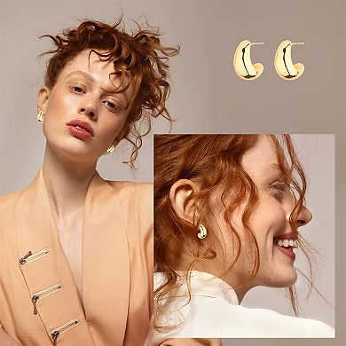 Thick Huggie Hoop Earrings